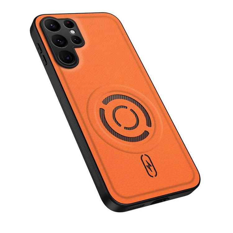 WANLONFENG Tech Fabric Texture Magnetic Hybrid PC TPU Phone Case, For Galaxy S26 FE 5G, For Galaxy S26+ 5G, For Galaxy S26 Ultra 5G, For Galaxy S26 5G