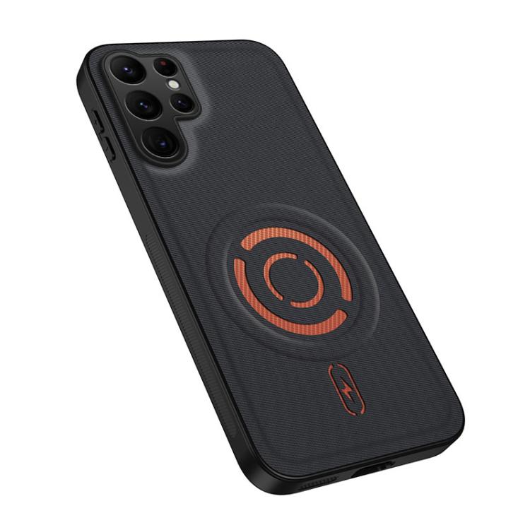 WANLONFENG Tech Fabric Texture Magnetic Hybrid PC TPU Phone Case, For Galaxy S26 FE 5G, For Galaxy S26+ 5G, For Galaxy S26 Ultra 5G, For Galaxy S26 5G