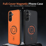 WANLONFENG Tech Fabric Texture Magnetic Hybrid PC TPU Phone Case, For Galaxy S24 5G, For Galaxy S23+ 5G, For Galaxy S23 5G