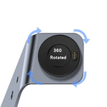Per Garmin Forerunner 745 / Venu Sq / Fenix 6 Supporto per caricabatterie magnetico universale in lega di alluminio con protezione chip, supporto ricarica rapida, For Garmin Forerunner 745 (Left Interface)
