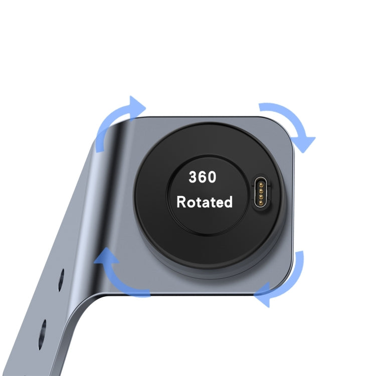 Per Garmin Forerunner 745 / Venu Sq / Fenix 6 Supporto per caricabatterie magnetico universale in lega di alluminio con protezione chip, supporto ricarica rapida, For Garmin Forerunner 745 (Left Interface)