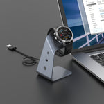 Per Garmin Forerunner 745 / Venu Sq / Fenix 6 Supporto per caricabatterie magnetico universale in lega di alluminio con protezione chip, supporto ricarica rapida, For Garmin Forerunner 745 (Left Interface)
