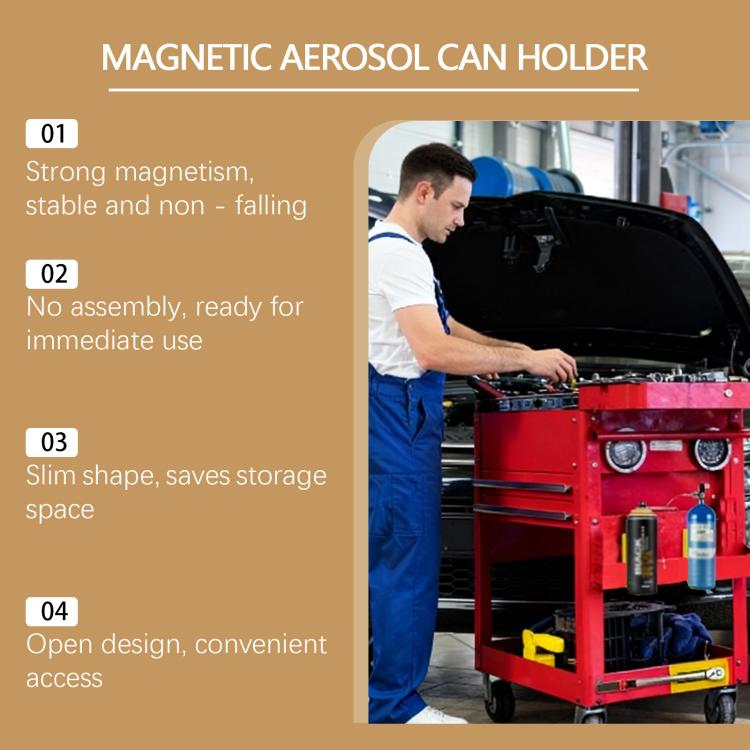 Supporto magnetico per bombolette spray standard
