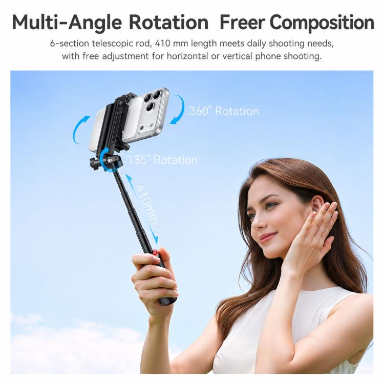 Asta per selfie portatile Yesido SF36 con mini clip telescopica., SF36