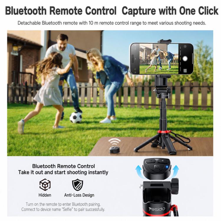 Asta per selfie portatile Yesido SF36 con mini clip telescopica., SF36