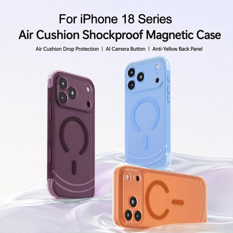 QN2 Custodia per telefono antiurto magnetica con airbag, delicata sulla pelle., For iPhone 18 Pro, For iPhone 18 Pro Max, For iPhone 17 Pro Max, For iPhone 17 Pro