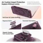 QN2 Custodia per telefono antiurto magnetica con airbag, delicata sulla pelle., For iPhone 18 Pro, For iPhone 18 Pro Max, For iPhone 17 Pro Max, For iPhone 17 Pro