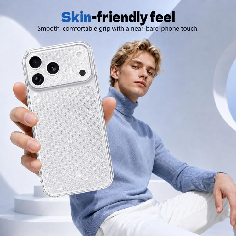 Custodia per telefono con airbag e glitter a forma di diamante scintillante, For iPhone 17 Pro, For iPhone 17, For iPhone 16 Pro Max, For iPhone 16 Pro
