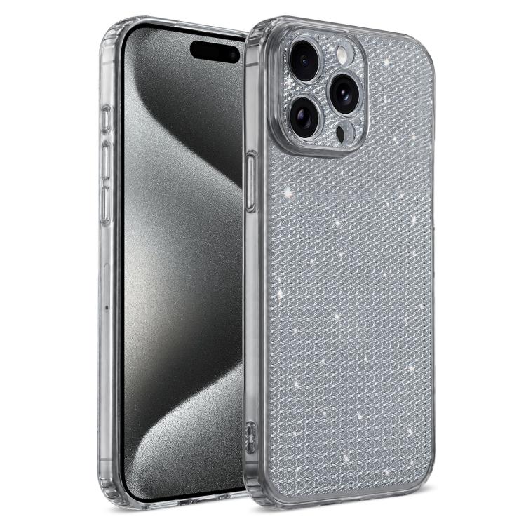 Custodia per telefono con airbag e glitter a forma di diamante scintillante, For iPhone 16, For iPhone 15 Pro Max, For iPhone 15 Pro, For iPhone 15