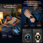 Smartwatch M301, schermo AMOLED da 1,32 pollici, frequenza cardiaca, ossigenazione del sangue, pressione sanguigna, salute femminile, assistente vocale.