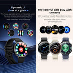 Smartwatch M301, schermo AMOLED da 1,32 pollici, frequenza cardiaca, ossigenazione del sangue, pressione sanguigna, salute femminile, assistente vocale.