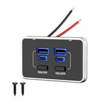 Caricabatterie da auto USB-C a 4 porte per modifiche auto e ricarica rapida, 4 Ports