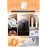Caricabatterie trasparente Yesido YC27U AVS da 40-60 W con interfaccia USB-C/Type-C., YC27U US Plug