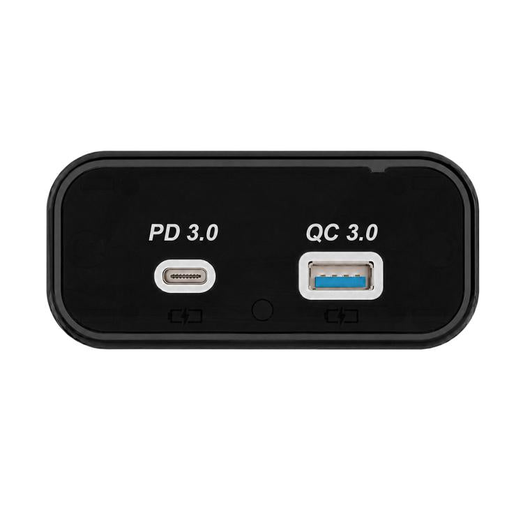 Caricabatterie per auto a doppia porta con ricarica rapida QC3.0+PD3.0., Dual Ports(Black with Silver Border), Dual Ports(Black with Black Border)