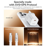 Caricabatterie Yesido YC161 trasparente con interfaccia USB-C/Type-C da 40-60 W e tecnologia AVS., UK Plug