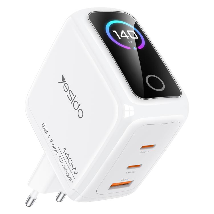 Caricabatterie Yesido YC114 da 140 W con display digitale dinamico, YC114 EU Plug