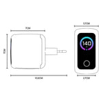 Caricabatterie Yesido YC114 da 140 W con display digitale dinamico, YC114 EU Plug