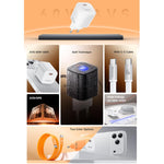Caricabatterie Yesido YC117 trasparente con interfaccia USB-C/Type-C da 40-60 W e tecnologia AVS., EU Plug