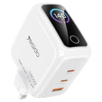 Caricabatterie Yesido YC158 da 140 W con display digitale dinamico, YC158 UK Plug