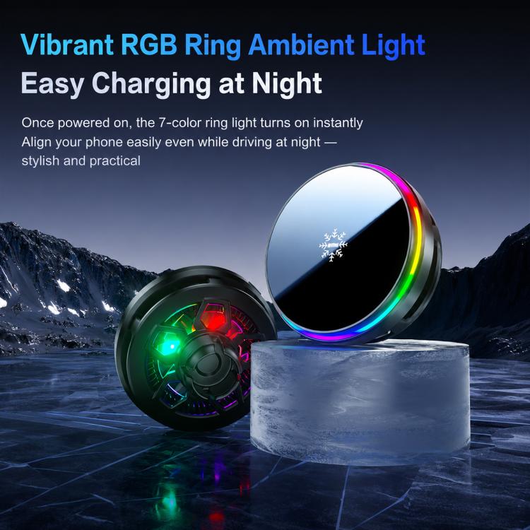 Supporto per auto con presa d'aria, caricabatterie wireless rapido a raffreddamento magnetico da 25 W., S32 Pro