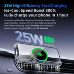 Supporto per auto con presa d'aria, caricabatterie wireless rapido a raffreddamento magnetico da 25 W., S32 Pro