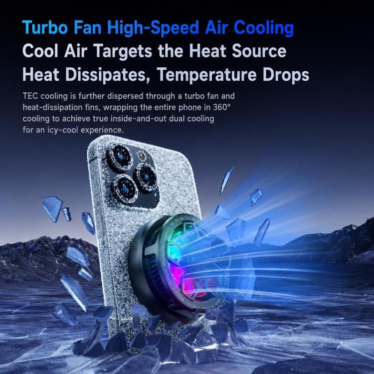 Supporto per auto con presa d'aria, caricabatterie wireless rapido a raffreddamento magnetico da 25 W., S32 Pro