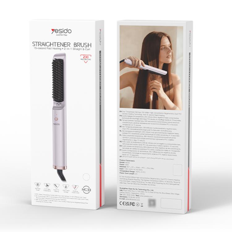 Spazzola lisciante capelli Yesido MG33 con 4 temperature