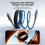 Cavo dati magnetico autoavvolgente JOYROOM S-A65 Serie MagEase da 1,2 m, Type-C to Type-C, USB-A to Type-C, Type-C to 8 Pin, USB-A to 8 Pin