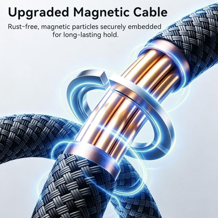 Cavo dati magnetico autoavvolgente JOYROOM S-A65 Serie MagEase da 1,2 m, Type-C to Type-C, USB-A to Type-C, Type-C to 8 Pin, USB-A to 8 Pin