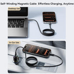 Cavo dati magnetico autoavvolgente JOYROOM S-A65 Serie MagEase da 1,2 m, Type-C to Type-C, USB-A to Type-C, Type-C to 8 Pin, USB-A to 8 Pin