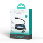 Cavo dati magnetico autoavvolgente JOYROOM S-A65 Serie MagEase da 1,2 m, Type-C to Type-C, USB-A to Type-C, Type-C to 8 Pin, USB-A to 8 Pin