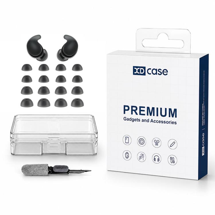 Kit di 8 paia di inserti auricolari in silicone di ricambio XDcase, taglie XS/S/M/L, spazzolino per la pulizia, colore casuale, For Sony LinkBuds Fit