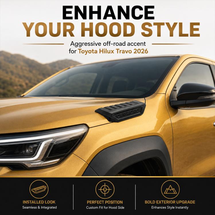 Copertura protettiva per il motore dell'auto con striscia decorativa per Hilux Travo 2026
