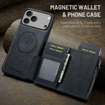 Custodia portafoglio in pelle vegana con supporto per iPhone 17e e 16e