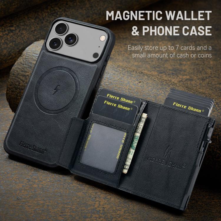 Custodia portafoglio in pelle vegana con supporto per iPhone 17e e 16e