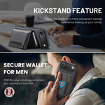 Fierre Shann Oil Wax Vegan Leather Magnetic Card Holder Retro Phone Case, For iPhone Air, For iPhone 16 Pro Max, For iPhone 16 Pro, For iPhone 16 Plus