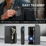 Fierre Shann Oil Wax Vegan Leather Magnetic Card Holder Retro Phone Case, For iPhone Air, For iPhone 16 Pro Max, For iPhone 16 Pro, For iPhone 16 Plus