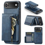 Fierre Shann Oil Wax Vegan Leather Magnetic Card Holder Retro Phone Case, For iPhone Air, For iPhone 16 Pro Max, For iPhone 16 Pro, For iPhone 16 Plus