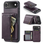 Fierre Shann Oil Wax Vegan Leather Magnetic Card Holder Retro Phone Case, For iPhone Air, For iPhone 16 Pro Max, For iPhone 16 Pro, For iPhone 16 Plus