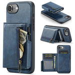 Fierre Shann Oil Wax Vegan Leather Magnetic Card Holder Retro Phone Case, For iPhone 17e / 16e, For iPhone 17 Pro Max, For iPhone 17 Pro, For iPhone 17