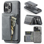 Fierre Shann Oil Wax Vegan Leather Magnetic Card Holder Retro Phone Case, For iPhone Air, For iPhone 16 Pro Max, For iPhone 16 Pro, For iPhone 16 Plus