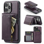 Fierre Shann Oil Wax Vegan Leather Magnetic Card Holder Retro Phone Case, For iPhone Air, For iPhone 16 Pro Max, For iPhone 16 Pro, For iPhone 16 Plus