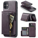 Fierre Shann Oil Wax Vegan Leather Magnetic Card Holder Retro Phone Case, For iPhone 11 Pro Max, For iPhone 11, For iPhone 11 Pro