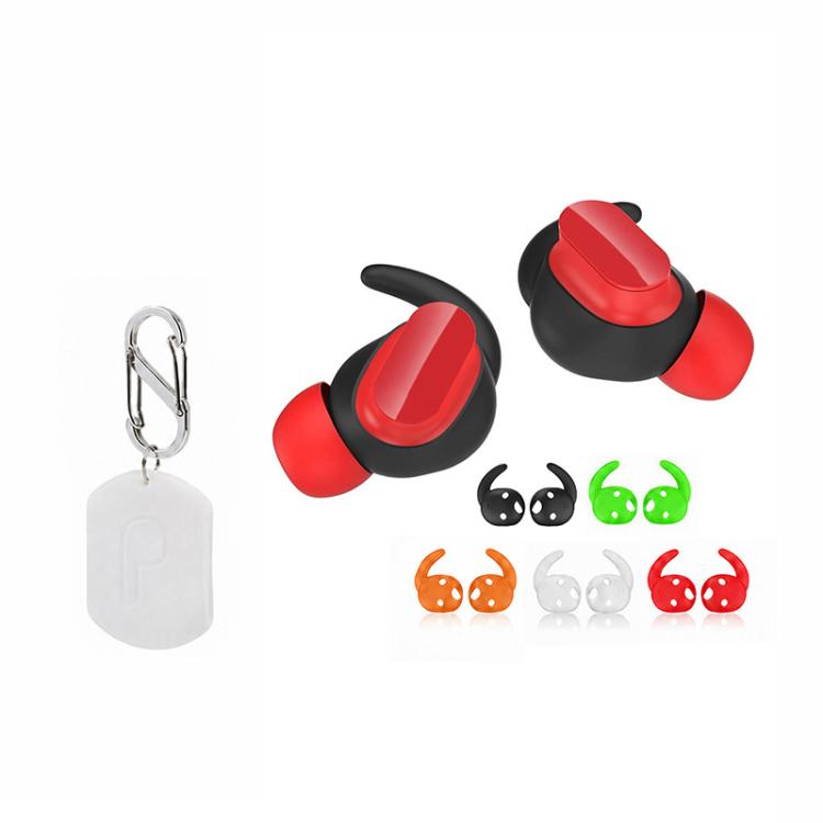 XDcase - 5 paia di copriorecchie sportivi antiscivolo in silicone con custodia e moschettone, For Beats Studio Buds