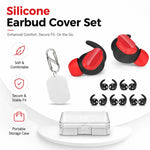 XDcase - 5 paia di copriorecchie sportivi antiscivolo in silicone con custodia e moschettone, For Beats Studio Buds
