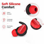 XDcase - 5 paia di copriorecchie sportivi antiscivolo in silicone con custodia e moschettone, For Beats Studio Buds