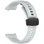 Cinturino per orologio in silicone gel con fibbia magnetica pieghevole nera., For COROS PACE 4