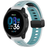 Cinturino per orologio in silicone gel con fibbia magnetica pieghevole nera., For COROS PACE 4