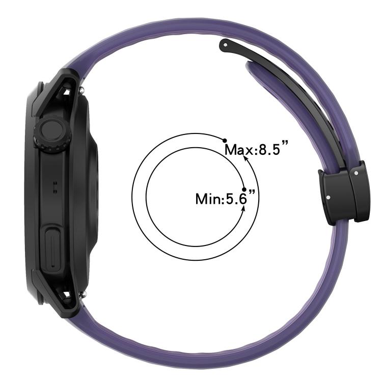 Cinturino per orologio in silicone gel con fibbia magnetica pieghevole nera., For COROS PACE 4