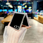 Custodia per telefono magnetica in tre parti con texture a conchiglia perlata, For Galaxy Z Flip8 5G